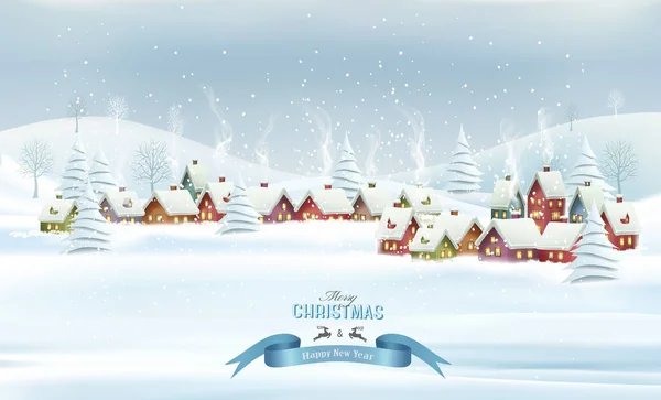 Urlaub Weihnachten Und Ein Gutes Neues Jahr Hintergrund Mit Einem — Stockvektor