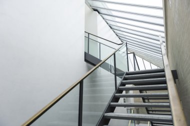 Modern dual staircase clipart