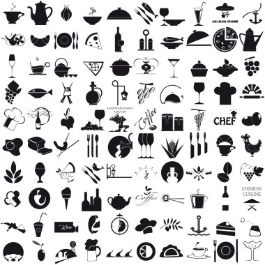 Icons for the gastronomy clipart