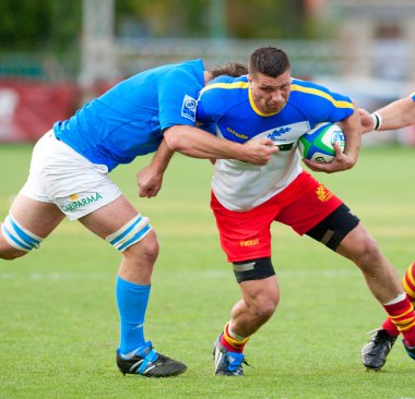 Bucharest, Roemenië - 20 juni: Roemenië en Italië slag tijdens ir