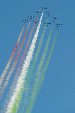 Bucharest, Romanya - 22 Temmuz: İtalyan demoteam frecce tricolori bir