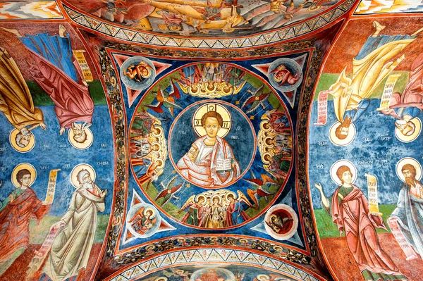 Piękny sufit Kościoła prawosławnego — Zdjęcie stockowe