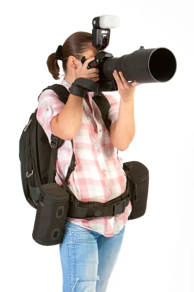 genç kadın fotoğrafçı