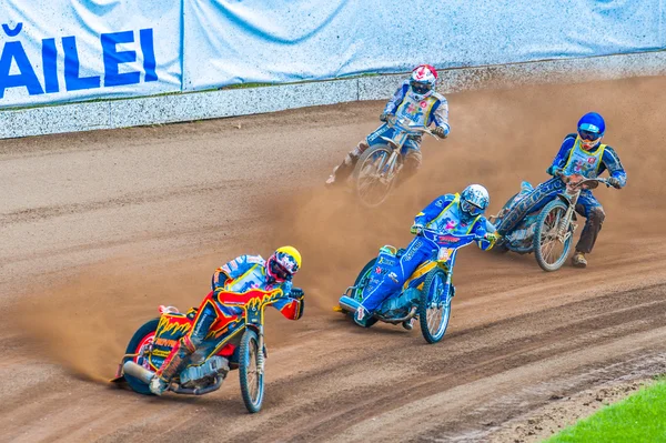 Riders participate at European Championship of Dirt Track — Stock Photo, Image