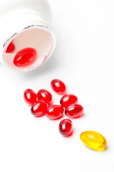 Comprimate colorate cu capsule — Fotografie, imagine de stoc