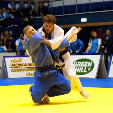 Bucharest, Romanya - Haziran 4: yarışmacılar katılmak judo