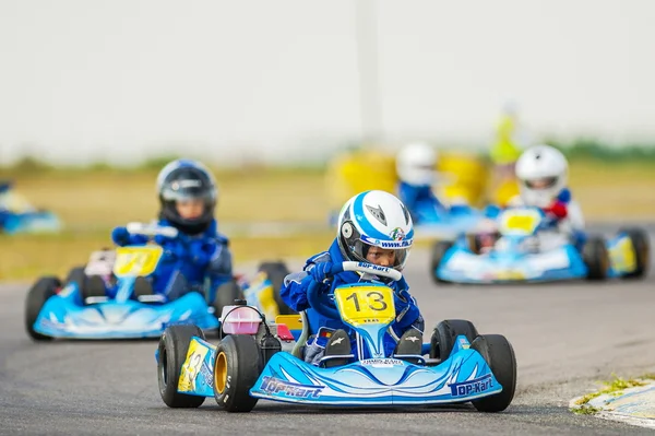 Kart pilots competing — Stock Photo, Image