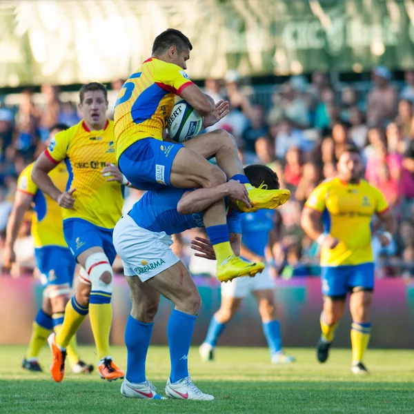 Jogadores de rugby não identificados — Fotografia de Stock