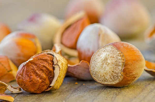 Hazelnuts close up — Stock Photo, Image