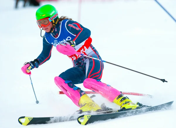 Teilnehmer des Skirennens — Stockfoto