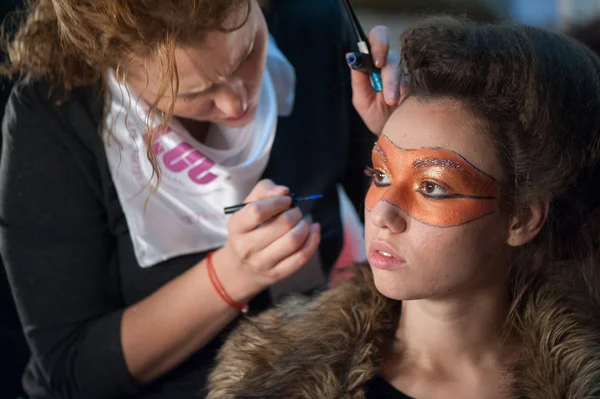 Make-up sessie — Stockfoto