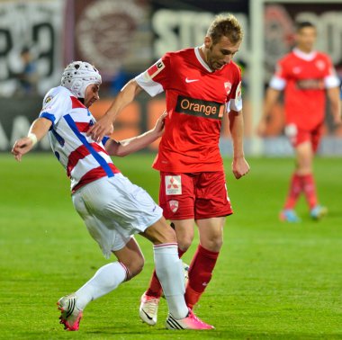 Galati, Romanya - 28 Mayıs: bilinmeyen futbolcuların Düriye gerçekleştirir