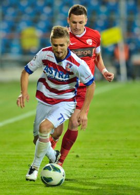 Galati, Romanya - 28 Mayıs: bilinmeyen futbolcuların Düriye gerçekleştirir