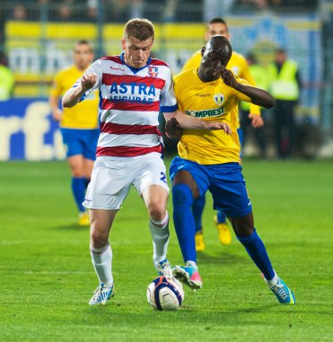 Galati, romanaia-18 Nisan: tanımlanamayan Futbol oyuncular compet