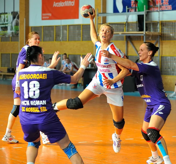 GALATI, ROUMANIA - MAY 18: Unidentified players in action at Rou — Stock Photo, Image