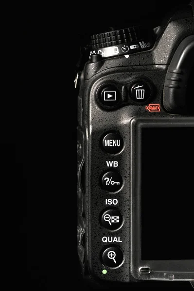 Detaljering av profesjonelt digitalt fotokamera – stockfoto