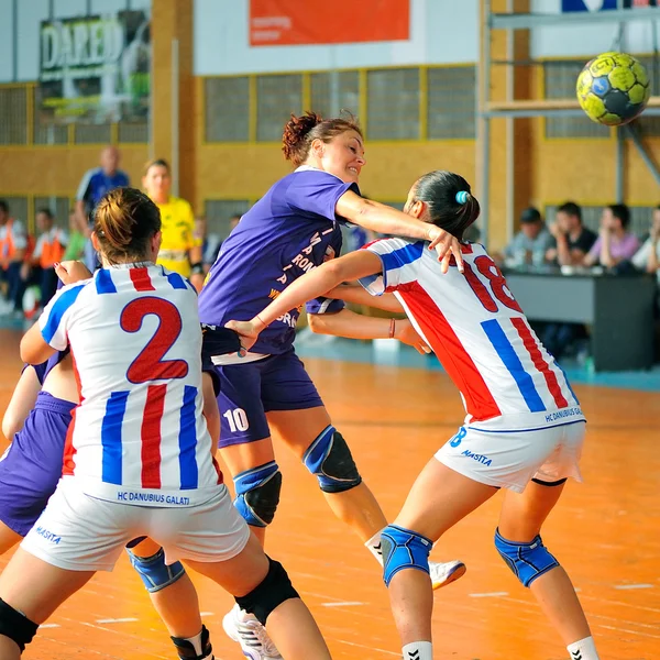 Jugadores de balonmano — Foto de Stock