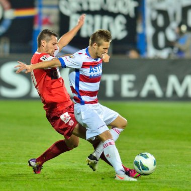 Galati, Romanya - 28 Mayıs: bilinmeyen futbolcuların Düriye gerçekleştirir