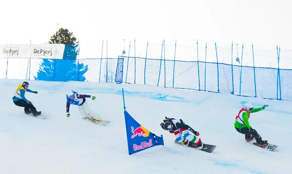 Nieznany snowboardzistów — Zdjęcie stockowe