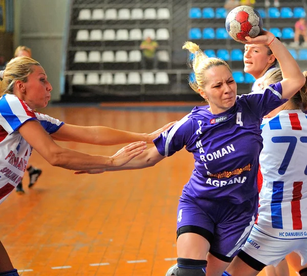 Jogadores de handebol — Fotografia de Stock