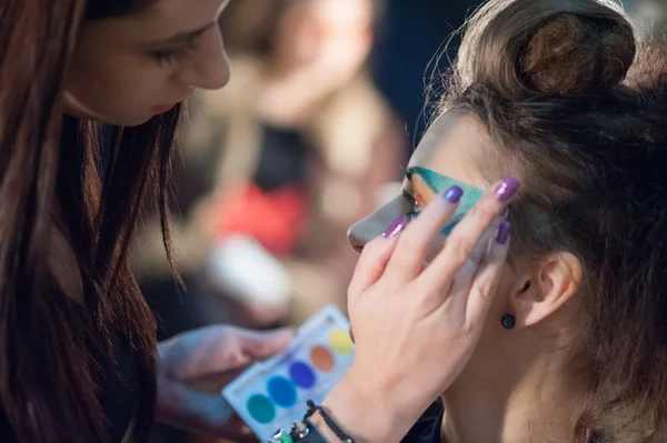 Make-up session — Stock fotografie