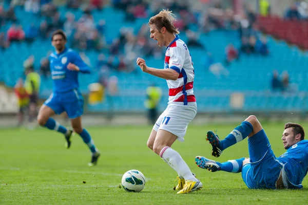 Unknown football players — Stock Photo, Image