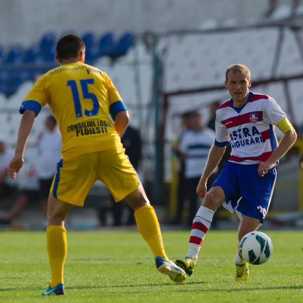 Joueurs de football inconnus — Photo