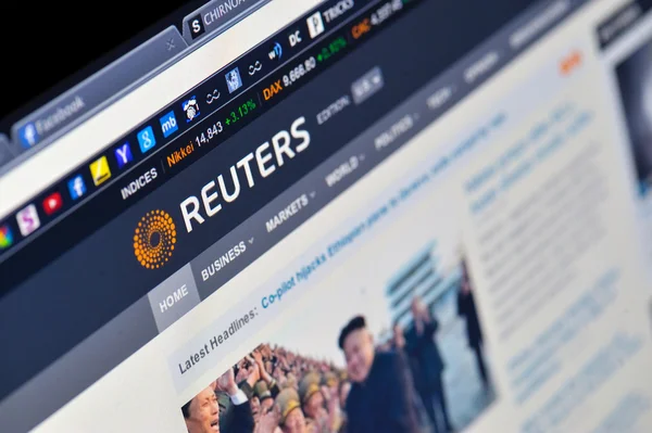 Photo of Reuters homepage — Stock Photo, Image