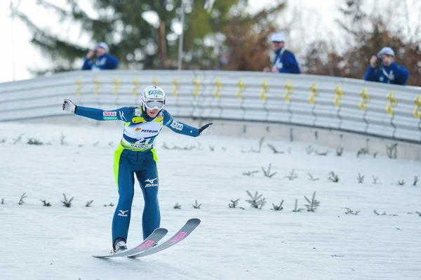 알 수 없는 스키 점퍼 경쟁 — 스톡 사진