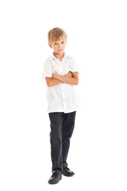 oğlan beyaz zemin üzerine