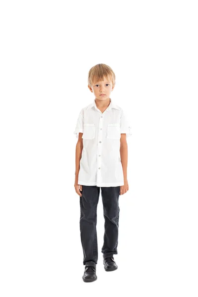 Boy on white background — Stock Photo, Image
