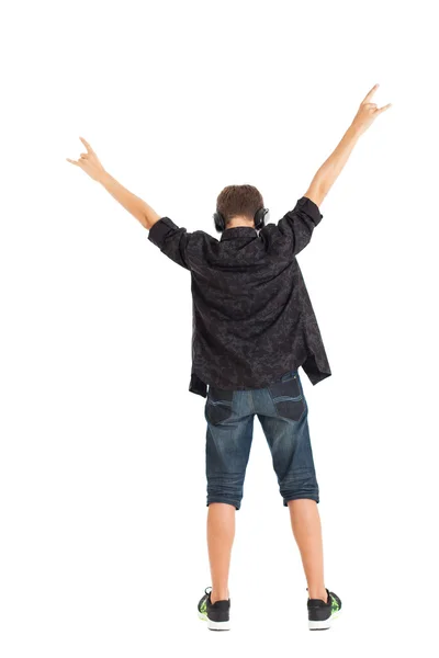 European guy wearing a black shirt — Stock Photo, Image