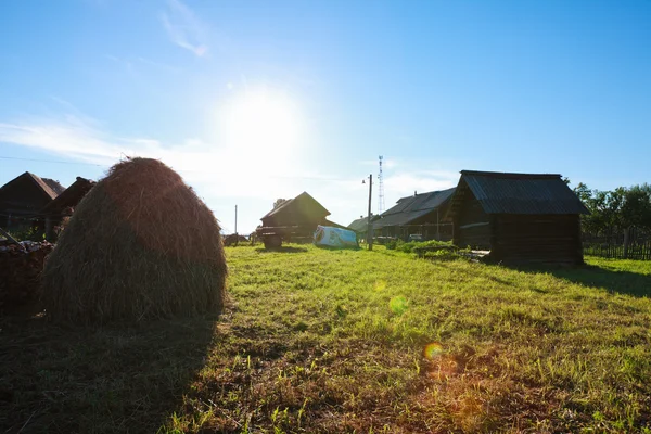 Cabanes en bois rond — Photo