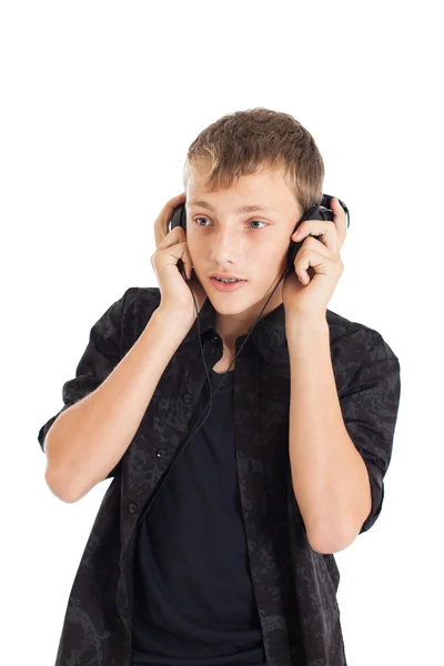 European guy wearing a black shirt — Stock Photo, Image