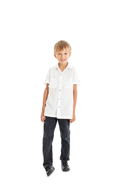 Boy on white background — Stock Photo, Image