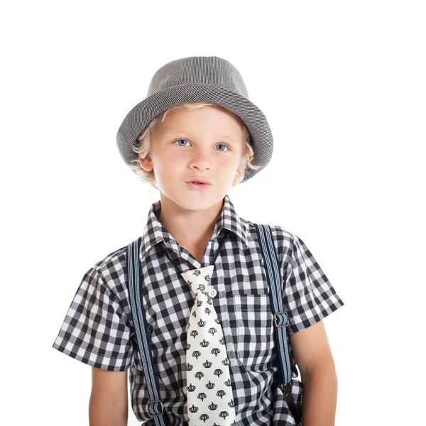 Niño aislado sobre fondo blanco — Foto de Stock