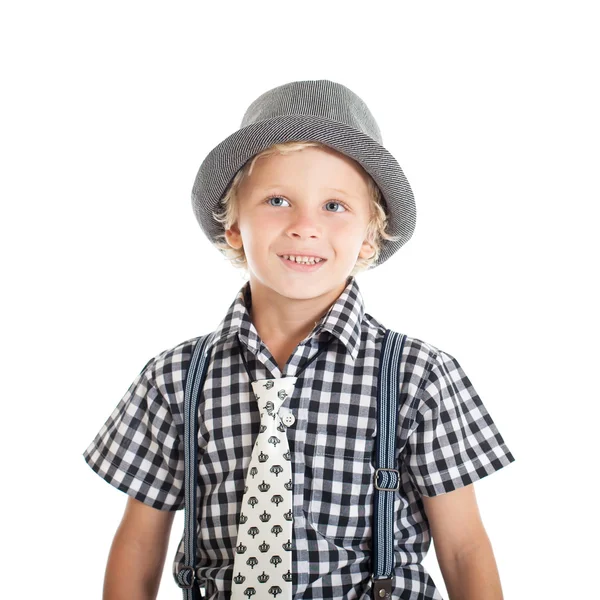 Niño aislado sobre fondo blanco — Foto de Stock