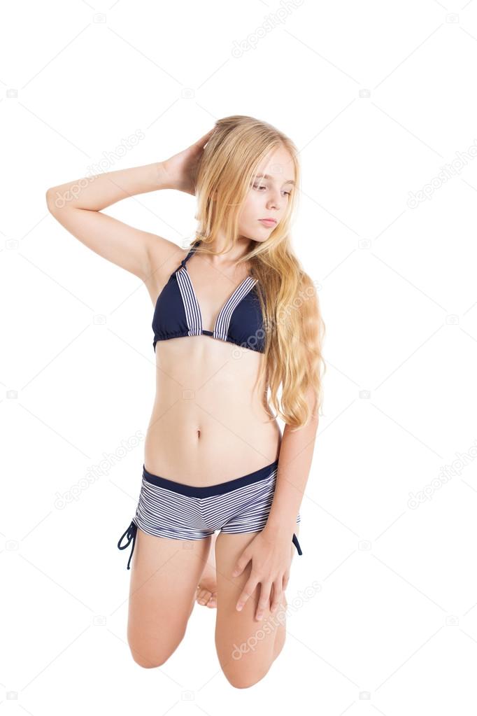 Beautiful girl wearing swimming suit Stock Photo Smirno 34864843