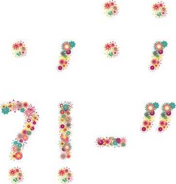 gelen çiçek harf İngiliz alfabesi