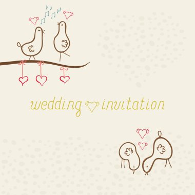 Düğün davetiyesi.