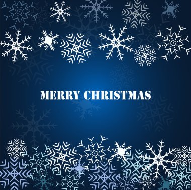 kar tanesi model mavi arka plan