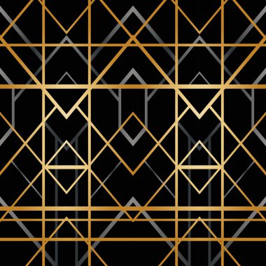 Art deco geometrik desen
