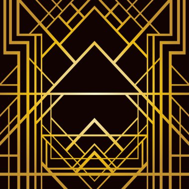Art deco geometrik desen