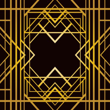 Art deco geometrik desen