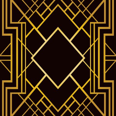 Art deco geometrik desen