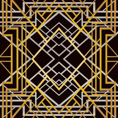 Art deco geometrik desen