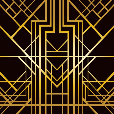 Art deco geometrik desen