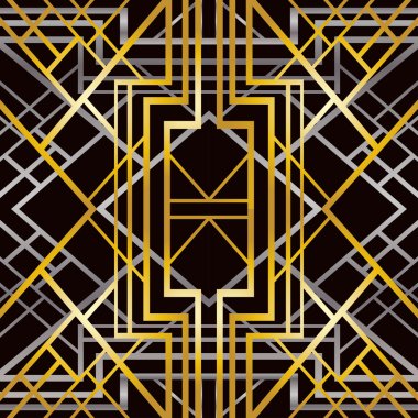 Art deco geometrik desen