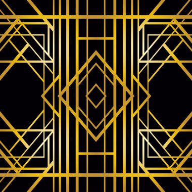 Art deco geometrik desen