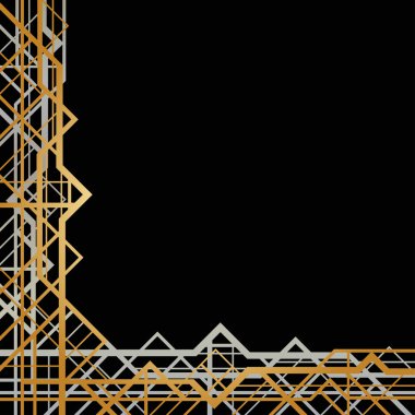 Art deco geometrik desen